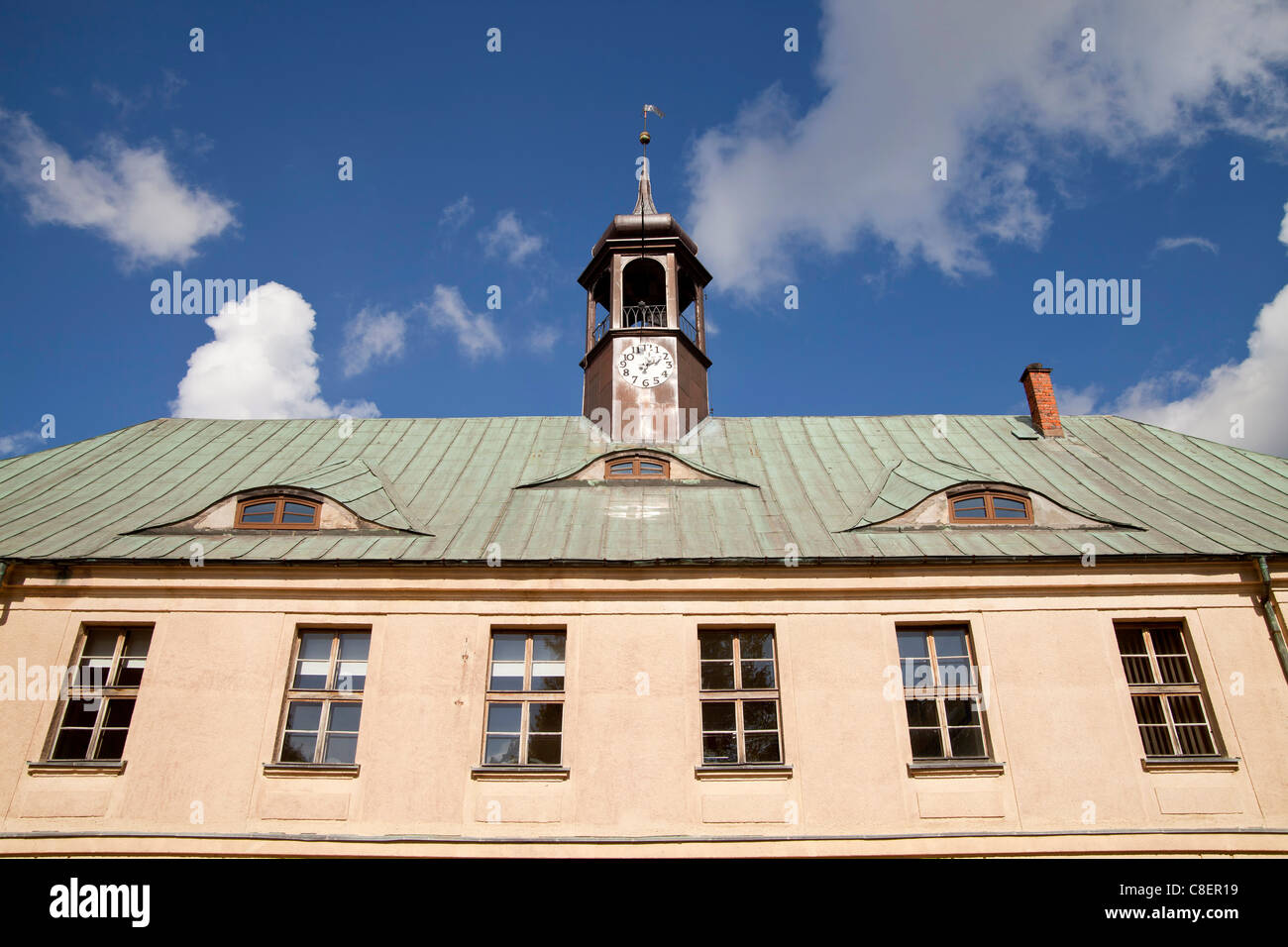 Museum of Deep Sea Fishing, oldest building in town and formerly city hall in the centre of Swinoujscie, Uznam Island, Poland Stock Photo