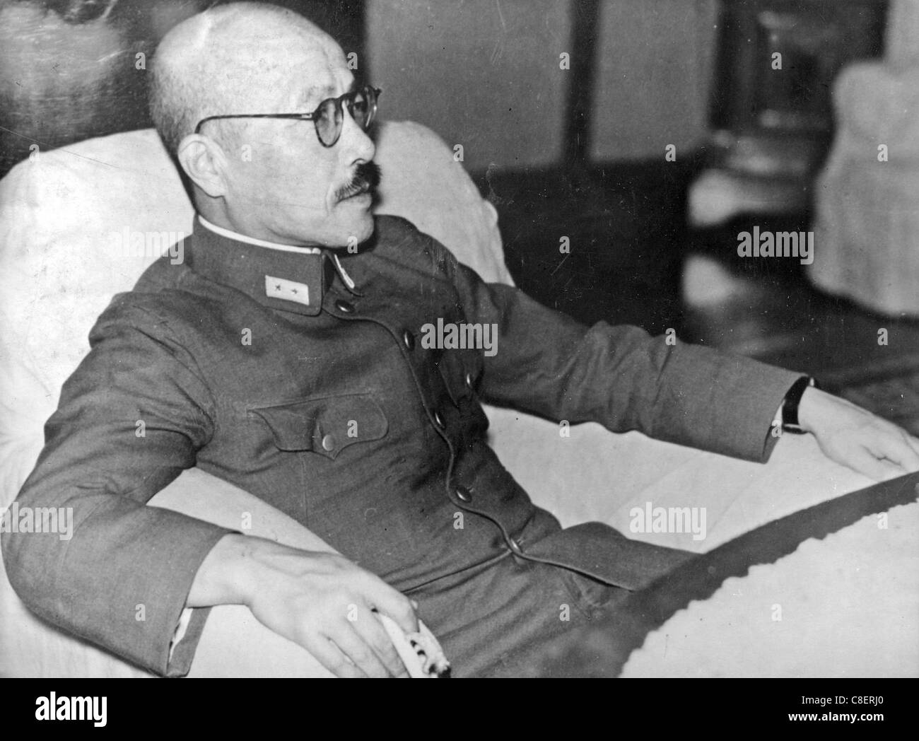 HIDEKI TOJO (1884-1948) Japanese general and later Prime Minister responsible for attack on Pearl Harbour Stock Photo
