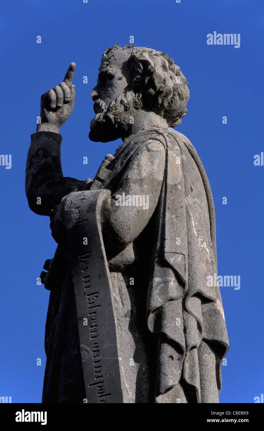 Calvaire, Meilars, Brittany, Bretagne, France, Europe, statue Stock Photo