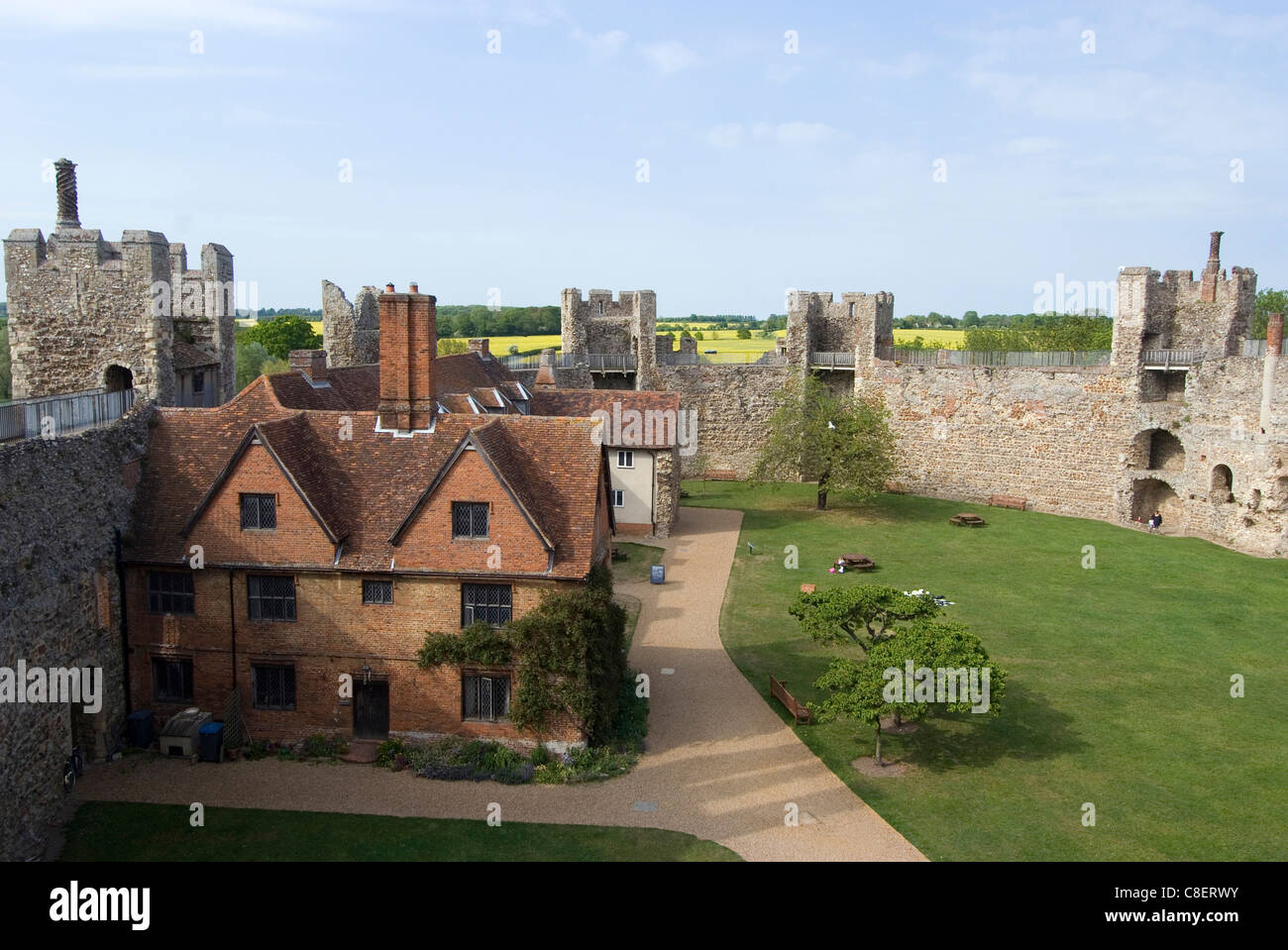 Framlingham Castle, a fortress dating from the 12th century, Suffolk, England, United Kingdom Stock Photo