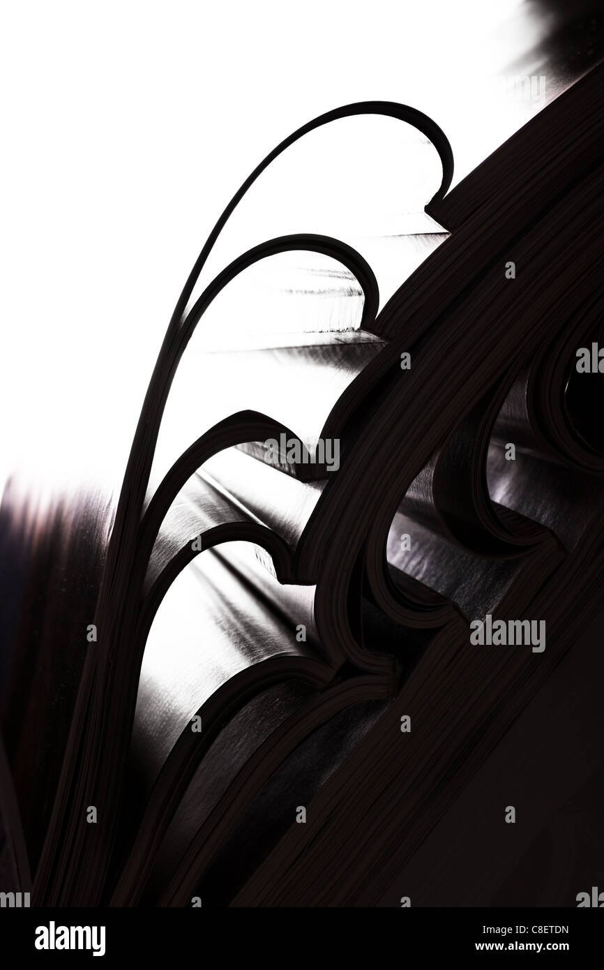 glossy magazines, backlit for effect Stock Photo Alamy