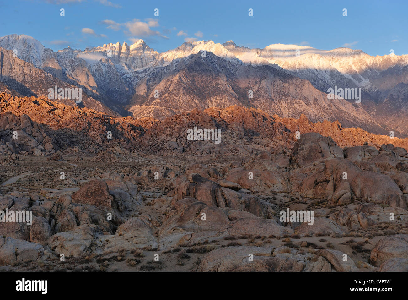 Sierra Nevada, Mountains, Mt. Whitney, Alabama Hills, Lone Pine, California, USA, United States, America, landscape Stock Photo