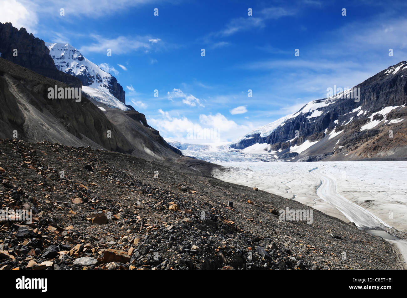 Athabasca glacier Columbia Icefields, Canada Stock Photo Alamy