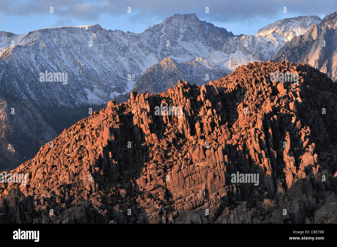 Alabama Hills, Sierra Nevada, Mountains, Lone Pine, California, USA, United States, America, rocks, landscape Stock Photo