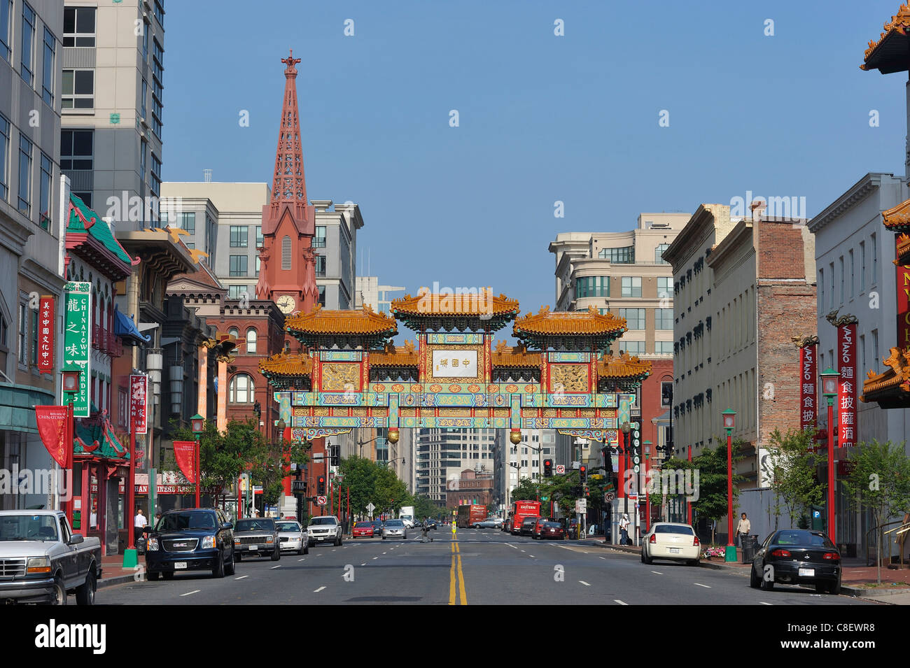 Friendship Arch, Chinatown, Washington, D.C., District of Columbia, USA, United States, America, city, chinese Stock Photo