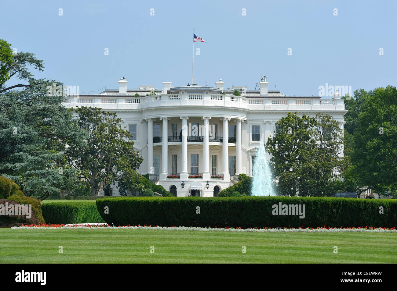 White House, The Mall, Washington D.C., District of Columbia, USA, United States, America, grass Stock Photo