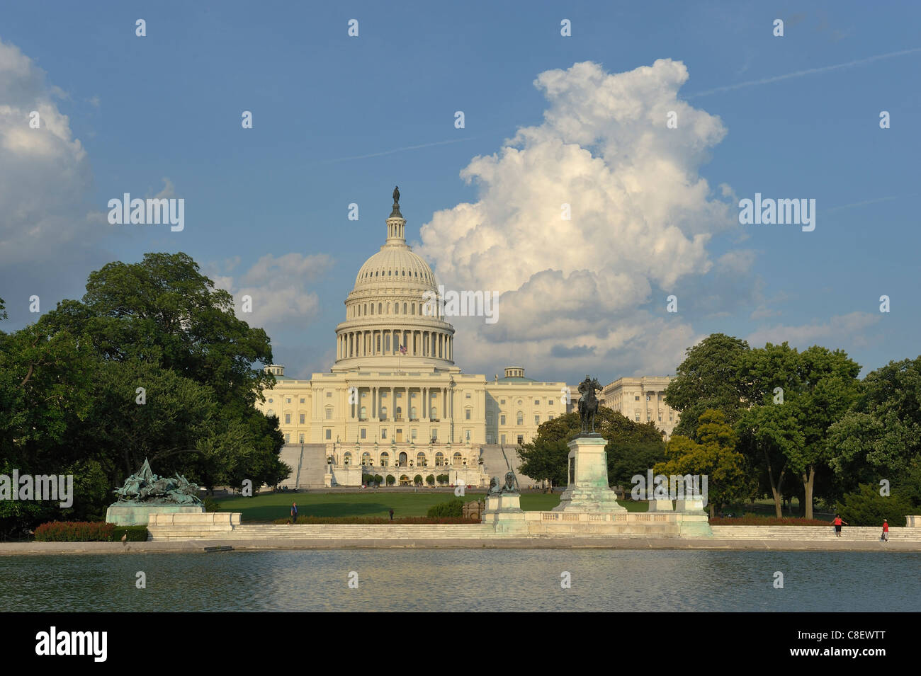 U.S., Capitol, Capitol, Reflecting, Pool, The Mall, Washington D.C., District of Columbia, USA, United States, America, water Stock Photo