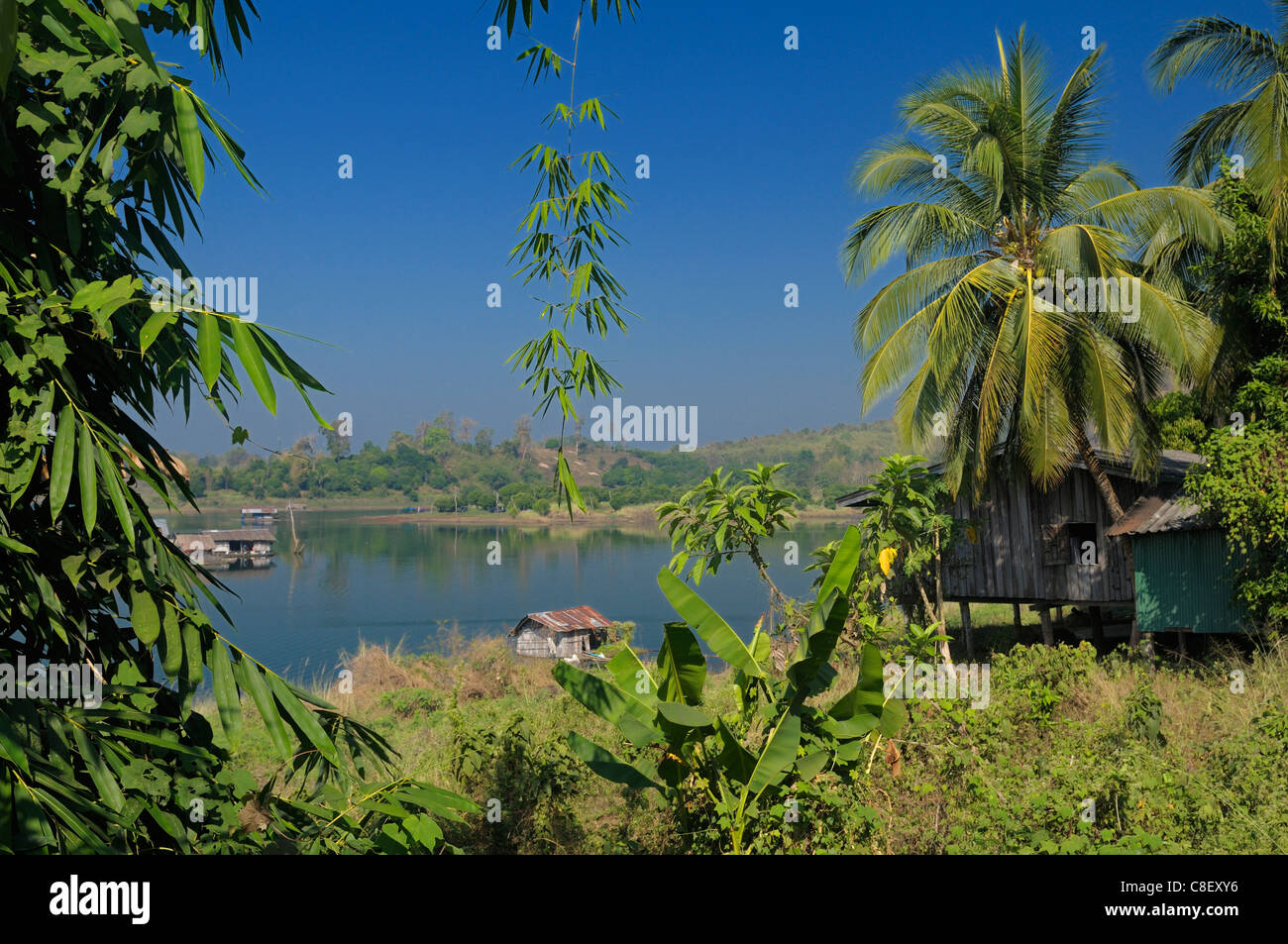 view, Khao Laem, Reservoir, Khao, Laem, National Park, Thailand, Asia, lake, trees Stock Photo