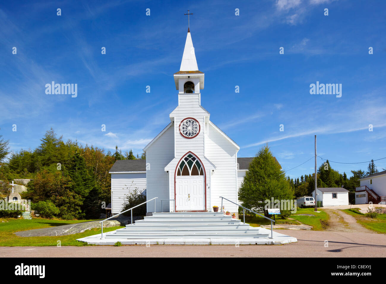 Eglise SaintFrancoisRegis, BaieJohanBeetz, Quebec, Canada Stock