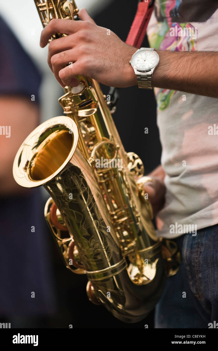 Saxaphone detail hi-res stock photography and images - Alamy