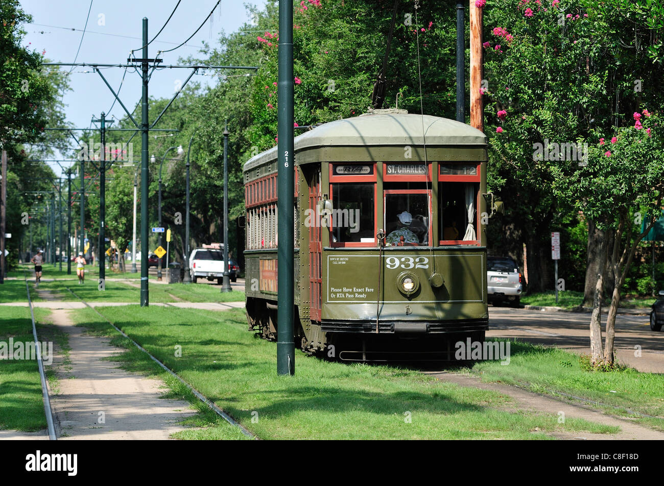 Street Car, Garden District, New Orleans, Louisiana, USA, United States, America, Stock Photo