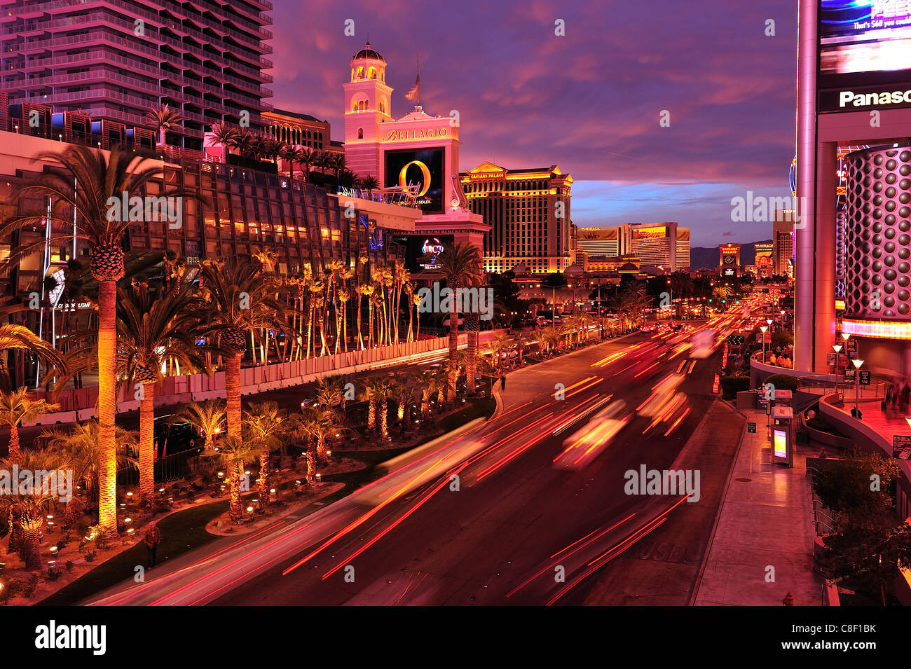 Las Vegas, boulevard, Caesars, Palace, Hotel, Casino, Las Vegas Strip, Las Vegas, Nevada, USA, United States, America, Stock Photo