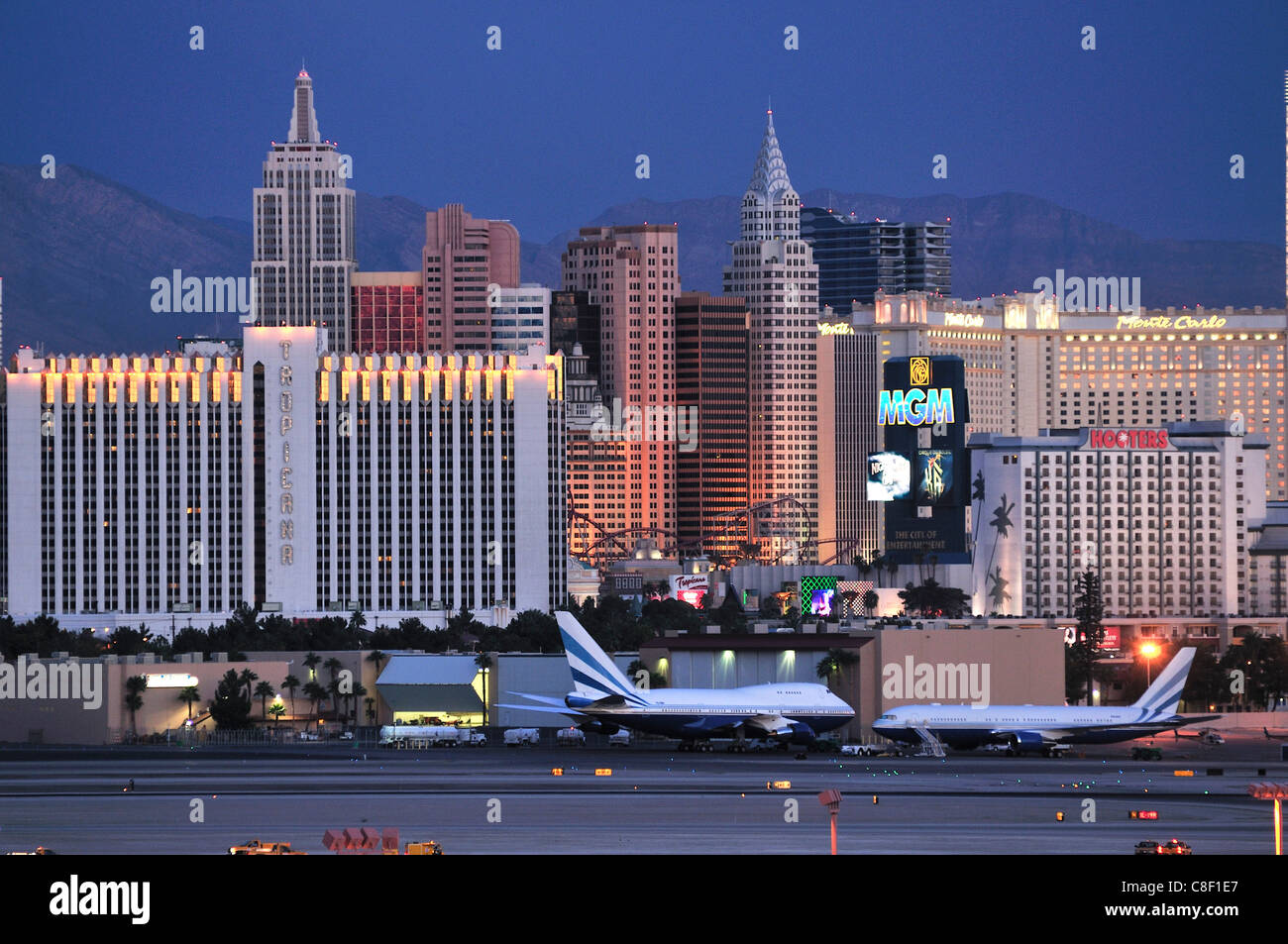 Las Vegas, McCarran, international, Airport, Strip, Nevada, USA, United  States, America, gambling, evening Stock Photo - Alamy