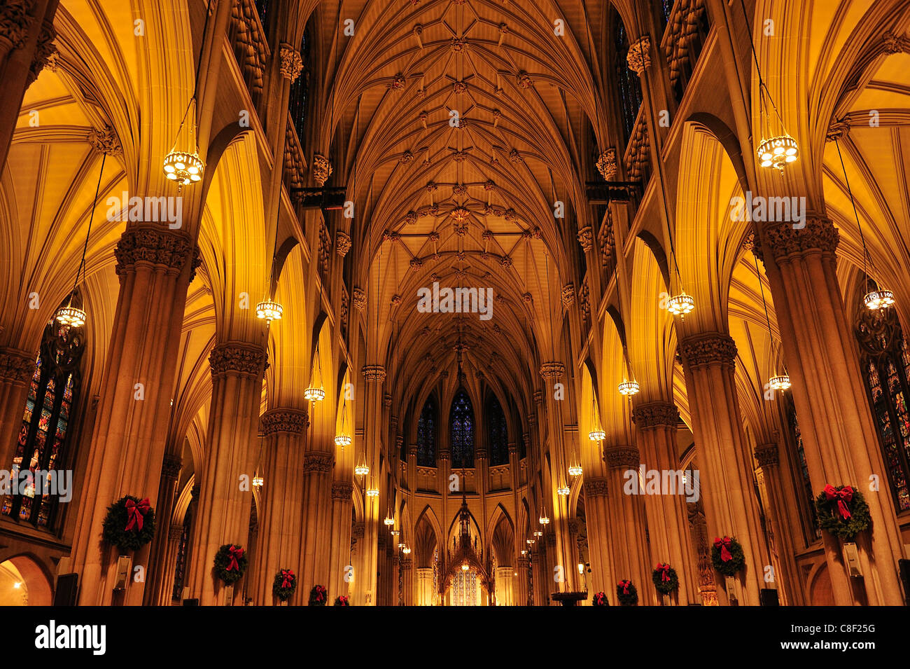 St. Patricks, Cathedral, 5th Avenue, Manhattan, New York, USA, United States, America, interior Stock Photo