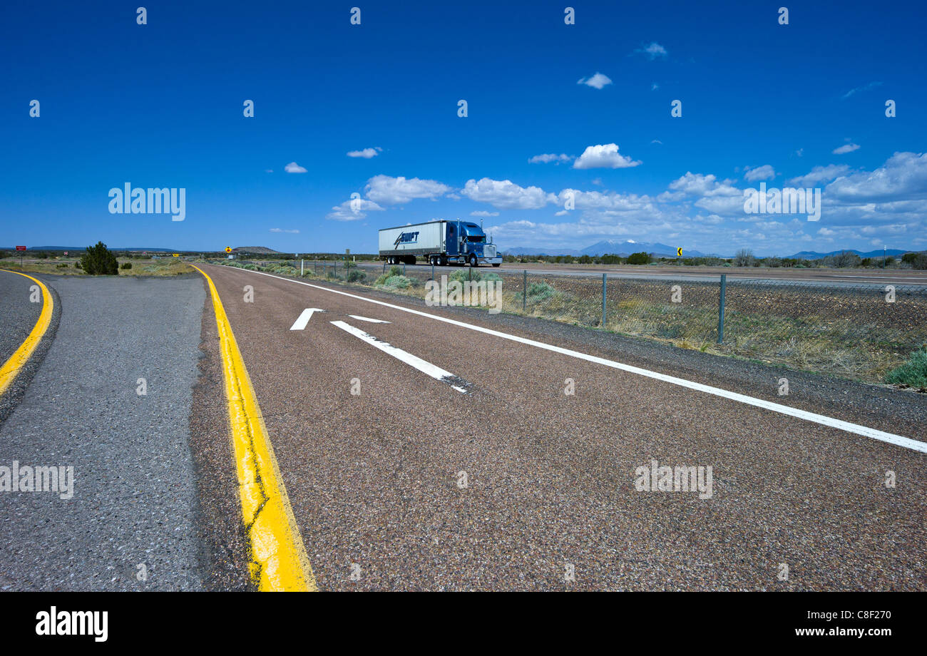 U.S.A. Arizona, the Route 66 towards Flagstaff Stock Photo Alamy