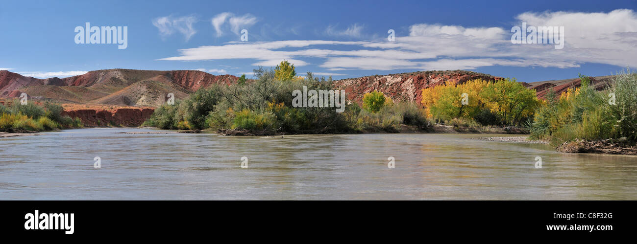 San Juan River, near Bluff, river, landscape, Colorado Plateau, Utah, USA, United States, America, Stock Photo