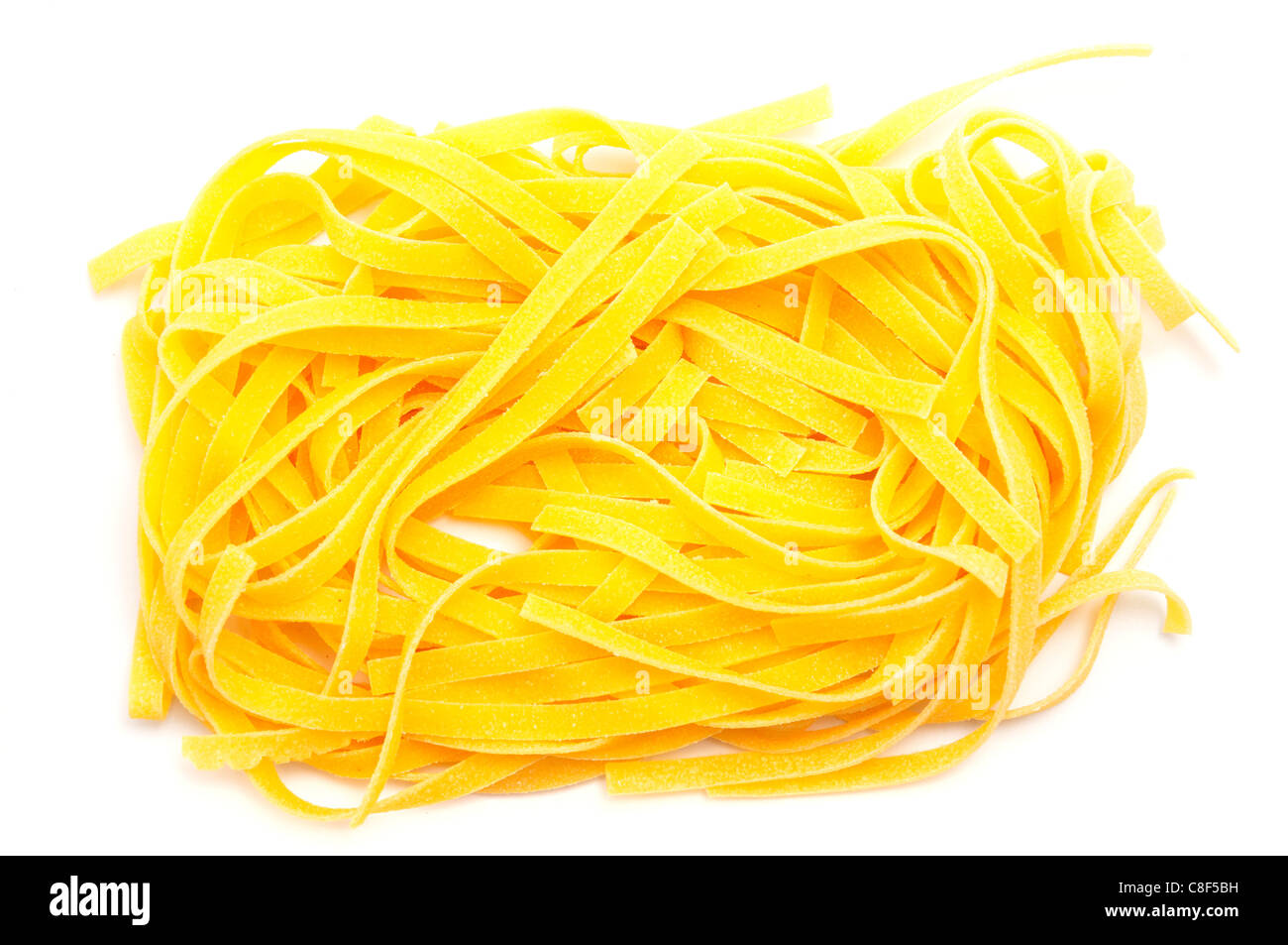 Tagliatelle on a white background Stock Photo