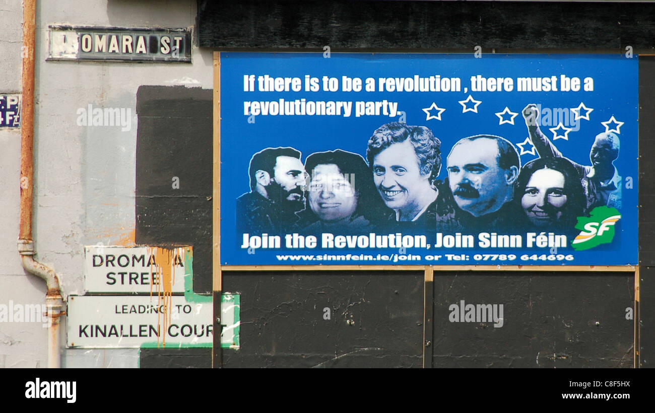 Sinn Fein Party Poster Stock Photo