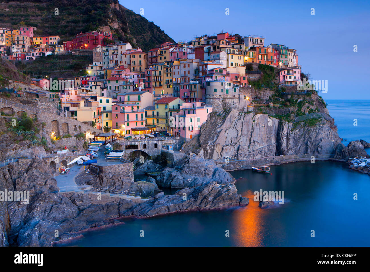 Manarola, Italy, Europe, Liguria, Cinque Terre, sea, Mediterranean Sea