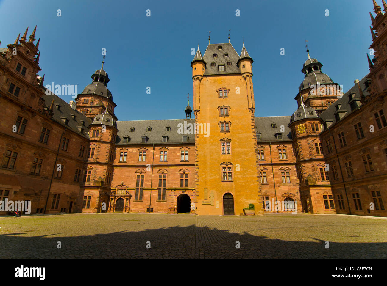 Castle Schloss Johannisburg, Aschaffenburg, Franconia, Bavaria, Germany