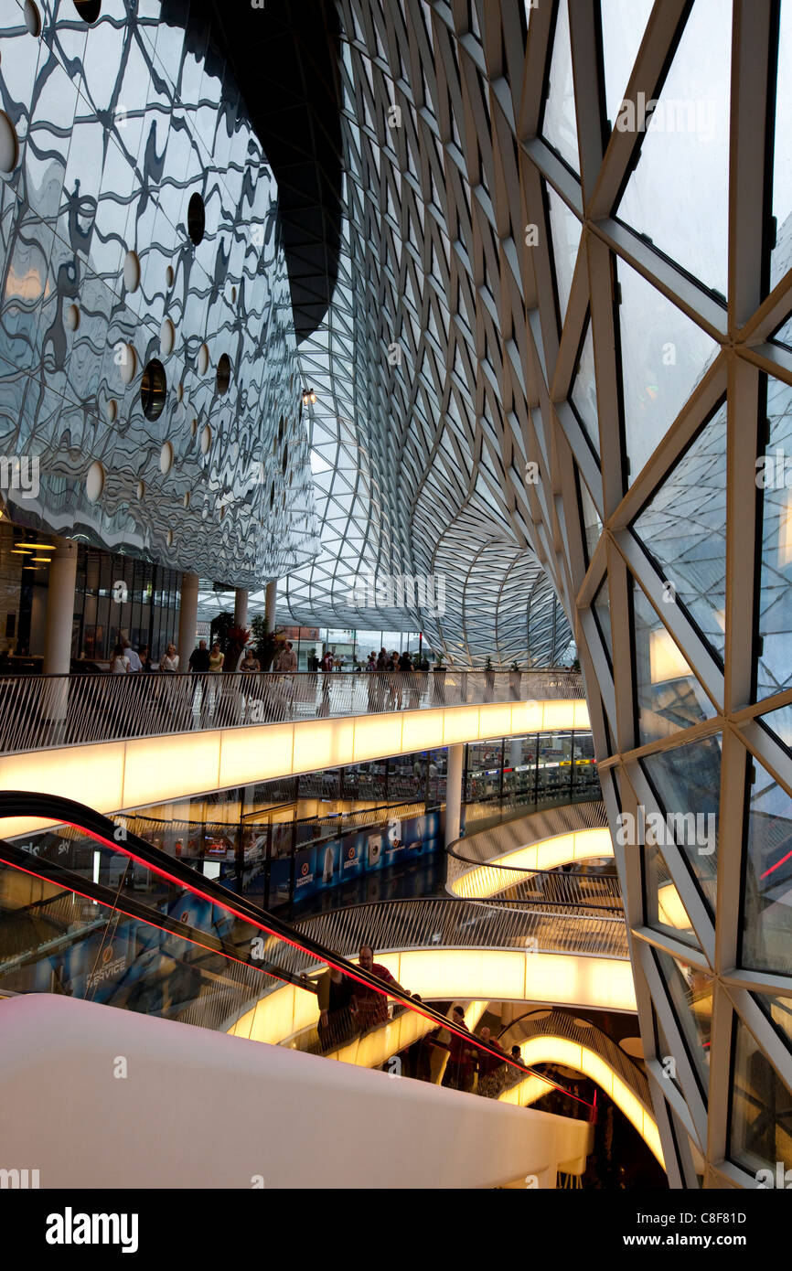 Interior of Zeil shopping center in Frankfurt am Main, Hesse, Germany Stock Photo