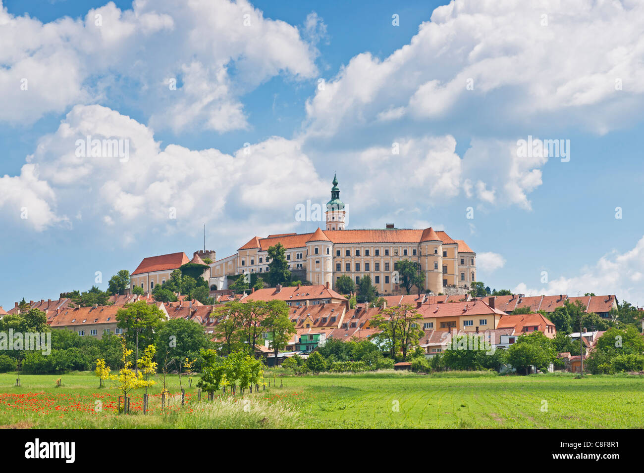 Castle Mikulov, Breclav, South Moravia, Czech Republic, Europe Stock Photo