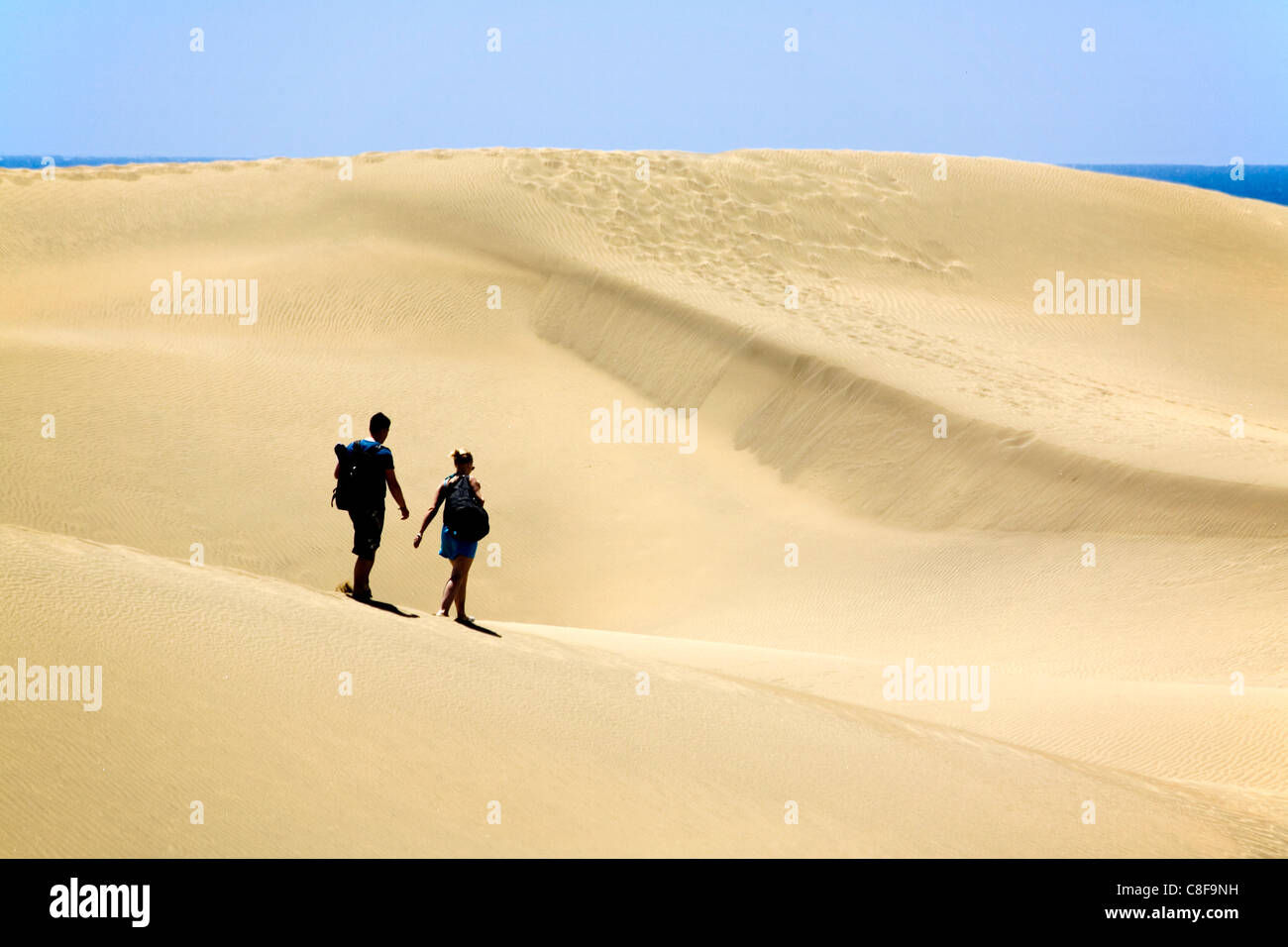 Maspalomas Sand dunes, Grand Canary, Canary Islands, Spain Stock Photo