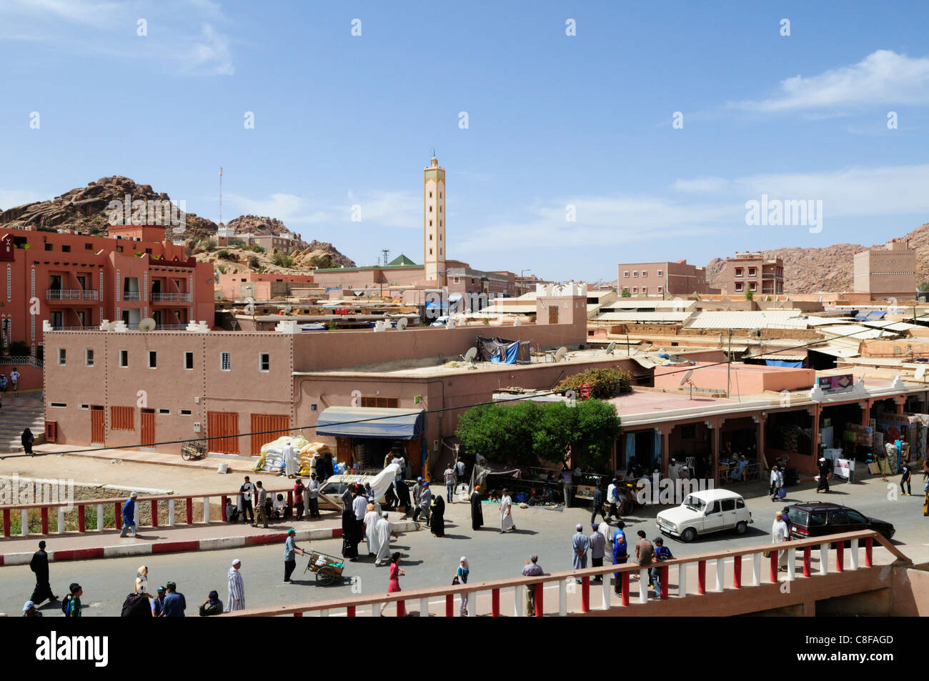 Daytime view of Tafraoute, Souss-Massa-Draa Region, Morocco Stock Photo