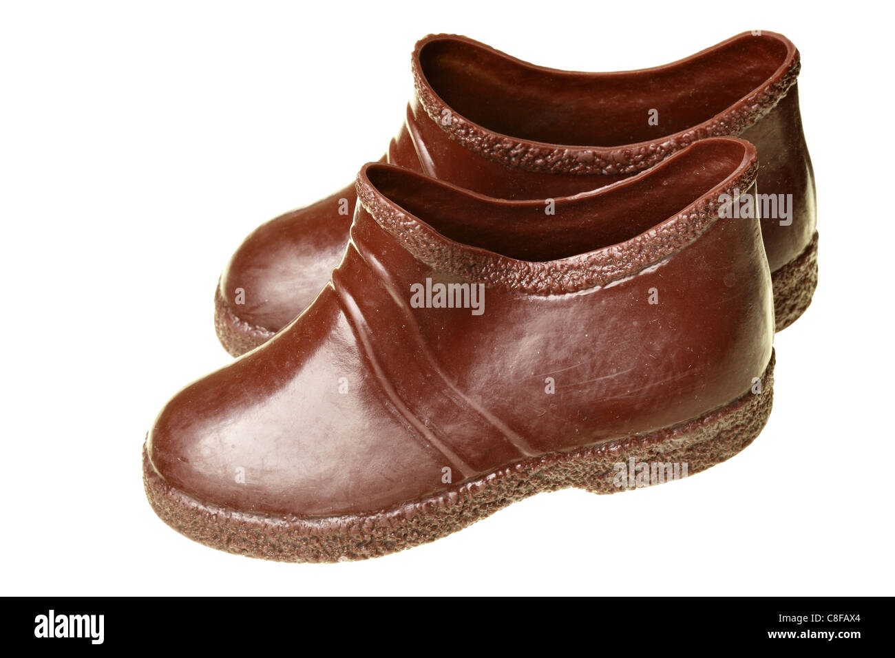 Children's galoshes isolated over the white background Stock Photo