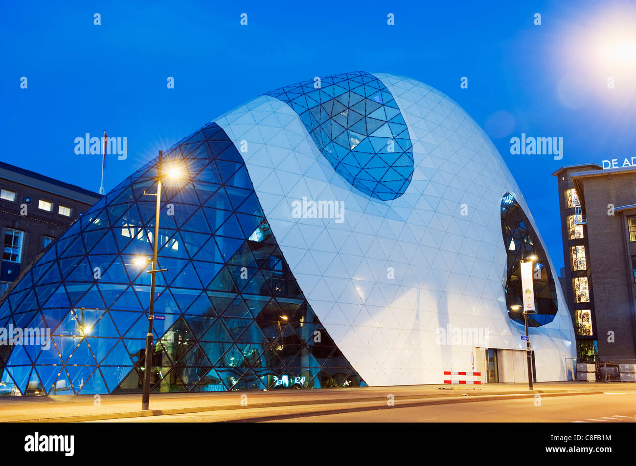 Modern architecture in 18 Septemberplein designed by Italian architectural firm of Massimiliano Fuksas, Eindhoven, Netherlands Stock Photo