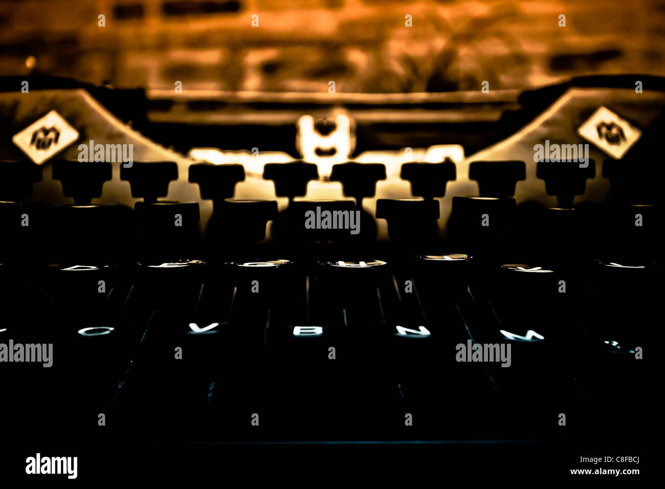 old Keyboard Stock Photo