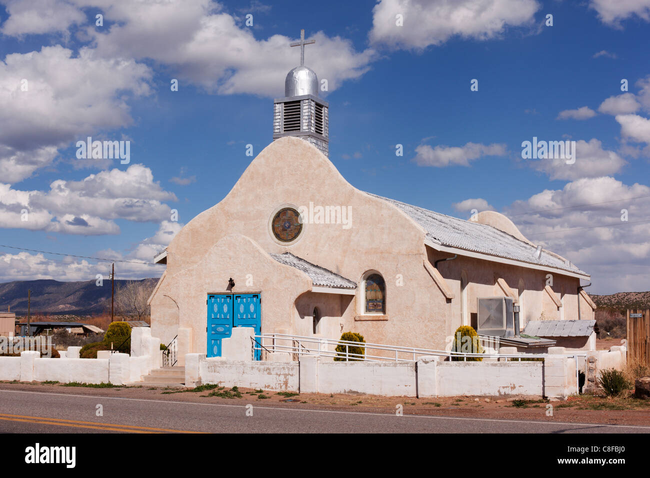 Catholic church in San Ysidro, New Mexico. Stock Photo