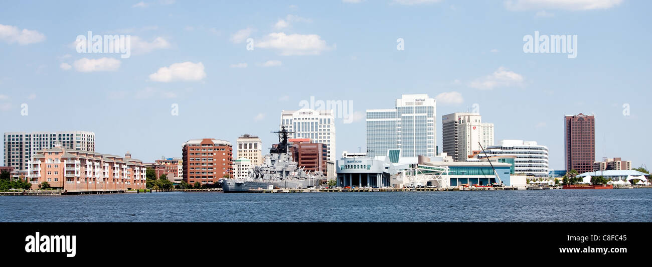 Norfolk Va Skyline Stock Photo Alamy