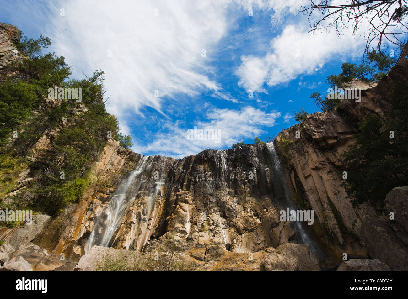 Cusarare waterfall, Creel, Barranca del Cobre (Copper Canyon, Chihuahua state, Mexico Stock Photo