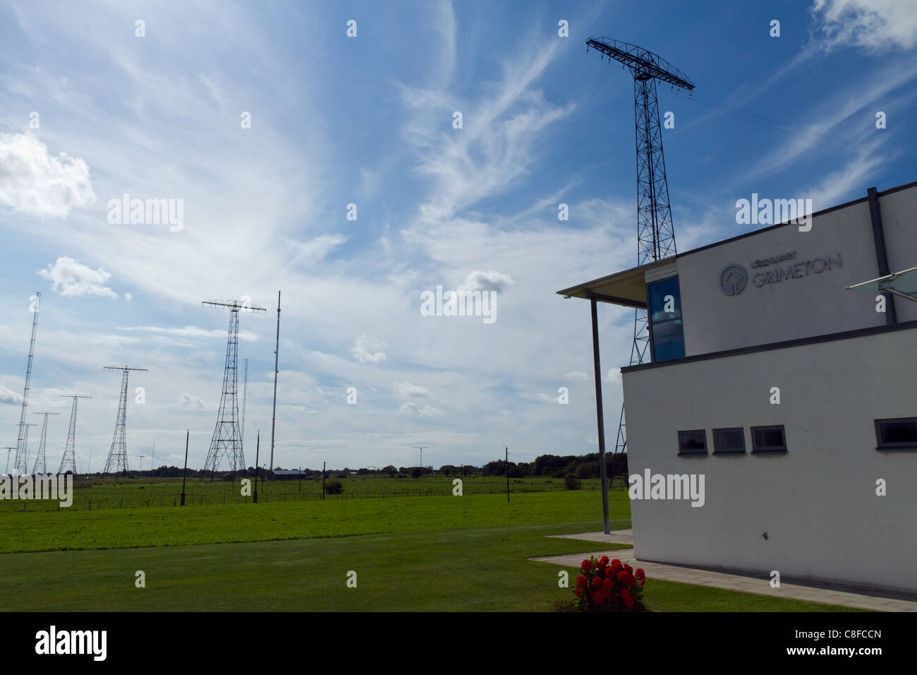 The Grimeton radio station, a UNESCO world heritage site outside Varberg in Sweden Stock Photo