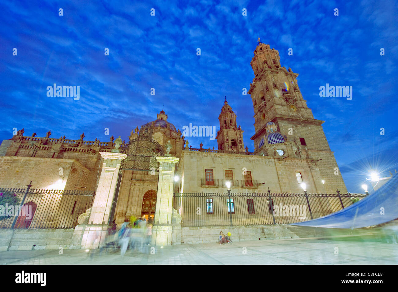 Cathedral, Morelia, UNESCO World Heritage Site, Michoacan state, Mexico Stock Photo