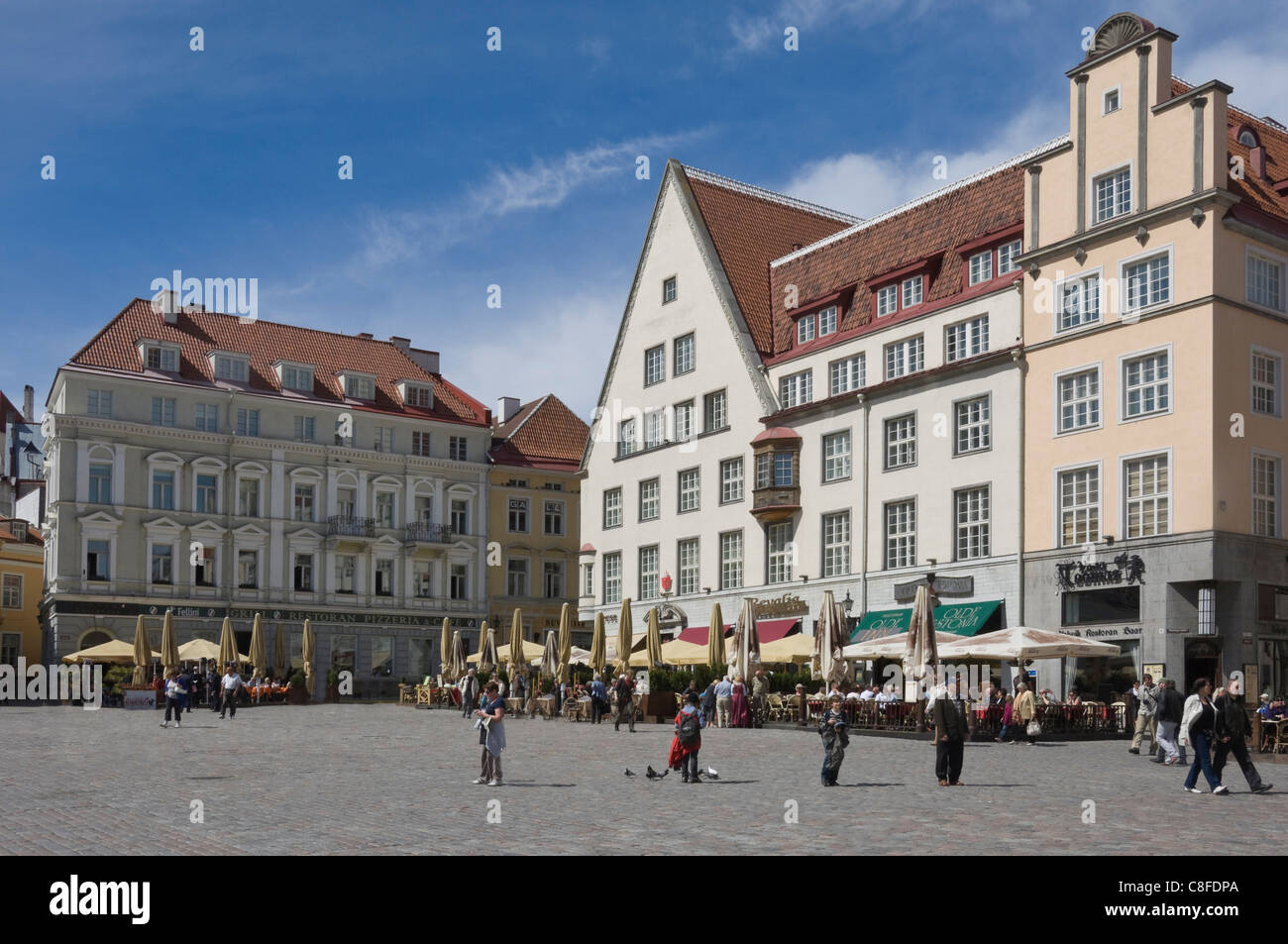 The Old Town Square, Tallin, Estonia Stock Photo