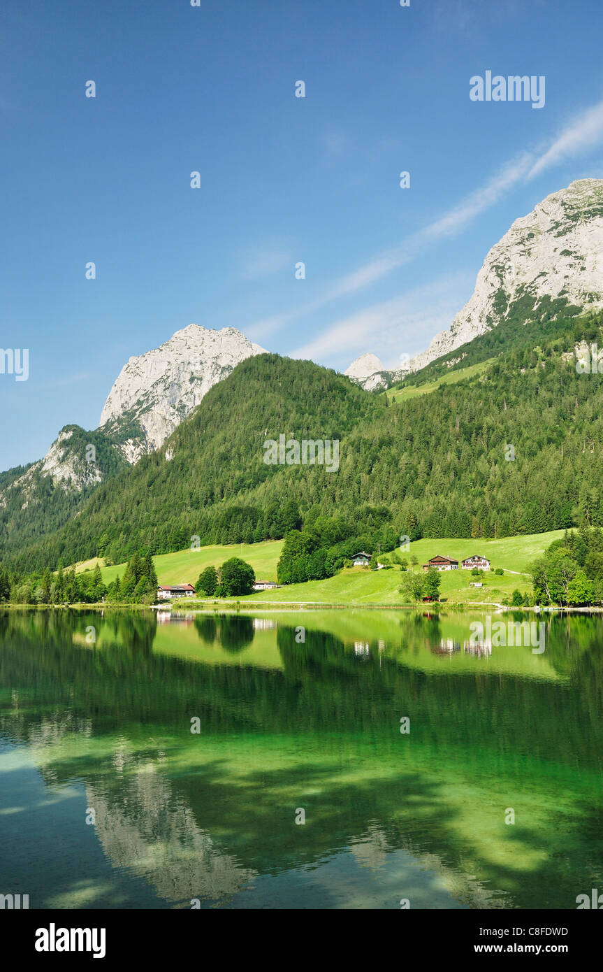 Hintersee and Reiteralpe, Berchtesgadener Land, Bavaria, Germany Stock Photo
