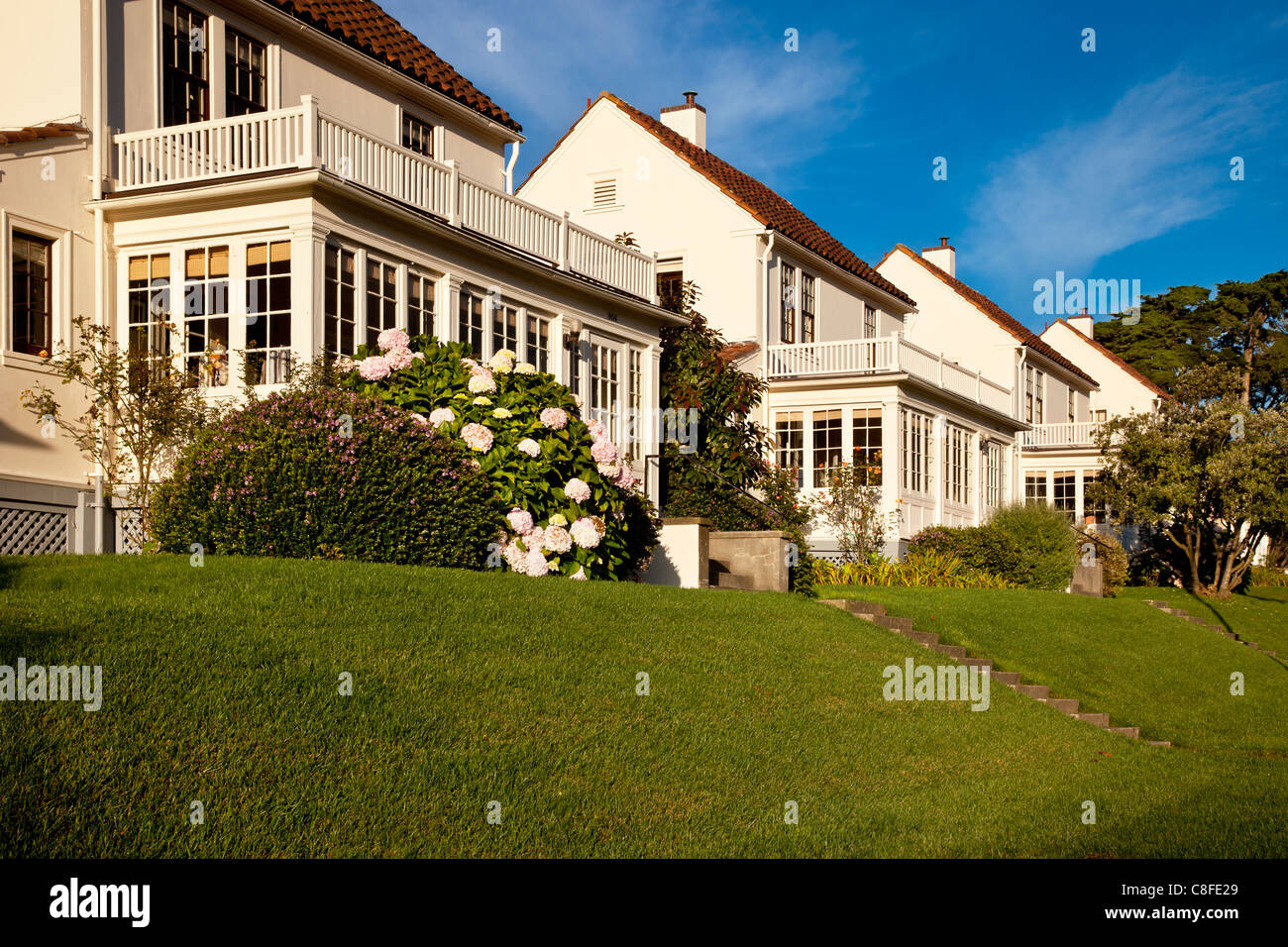 Presidio Point homes, San Francisco California USA Stock Photo