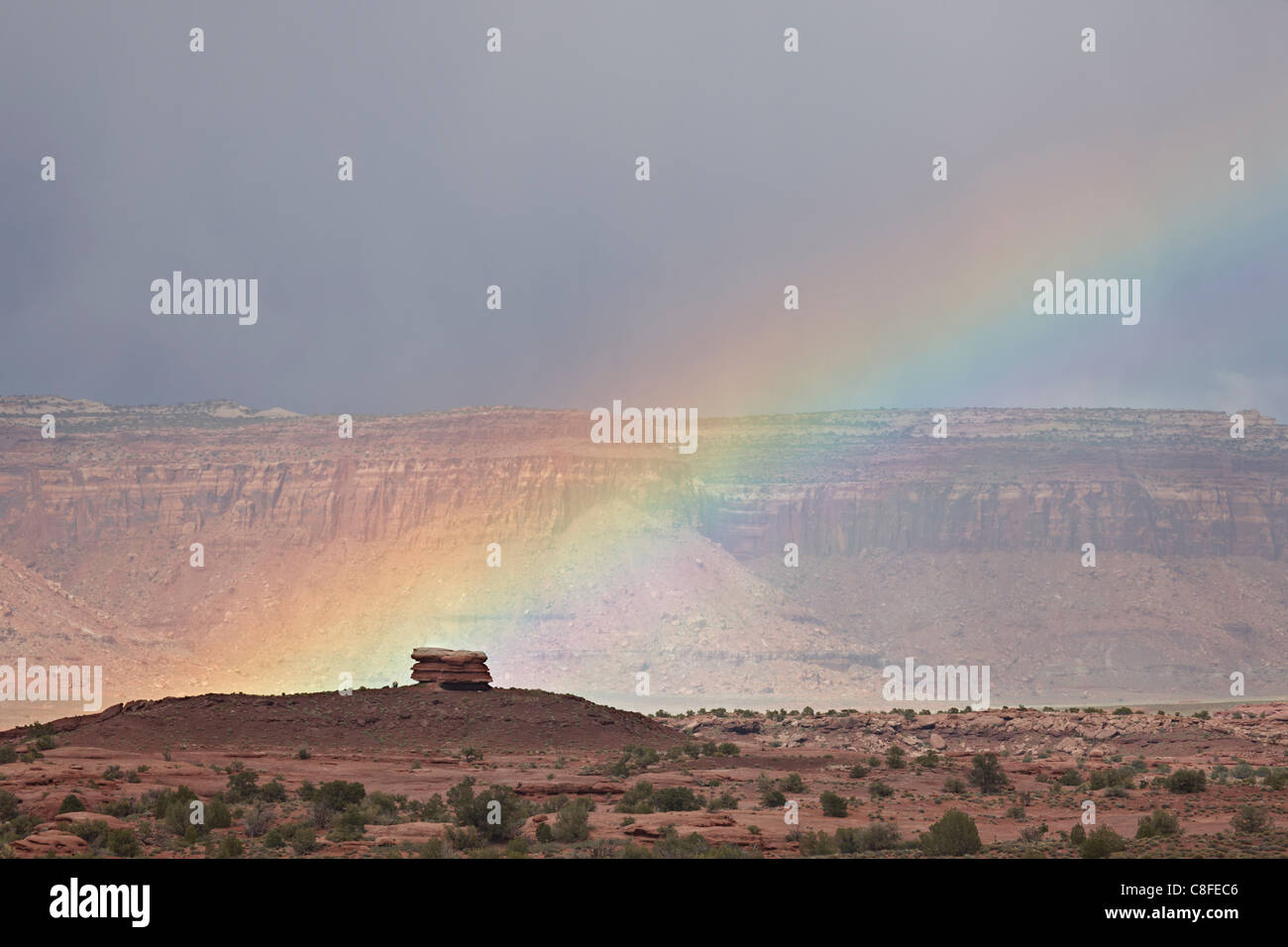 Rainbow, Canyon Country, Utah, United States of America Stock Photo
