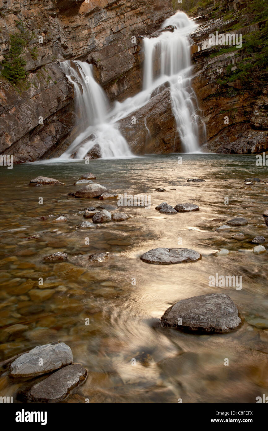 Cameron Falls, Waterton Lakes National Park, Alberta, Canada Stock Photo