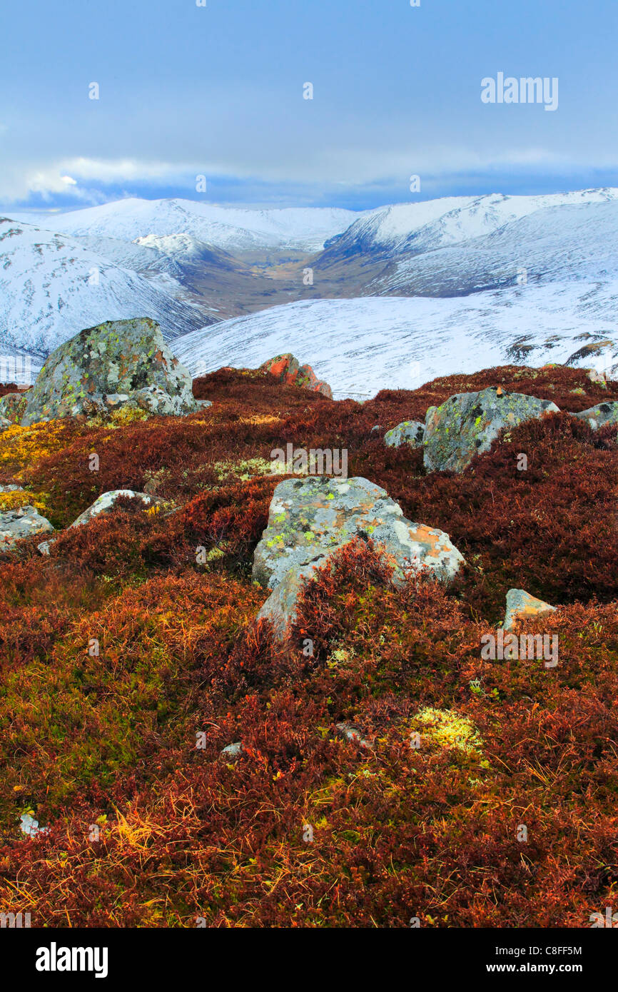 View, mountain, mountains, mountain panorama, Cairngorms, Erika, cliff