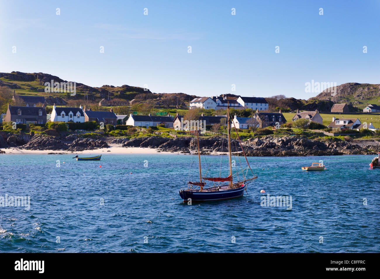 Small boats, Isle of Iona, Inner Hebrides, Scotland, United Kingdom Stock Photo