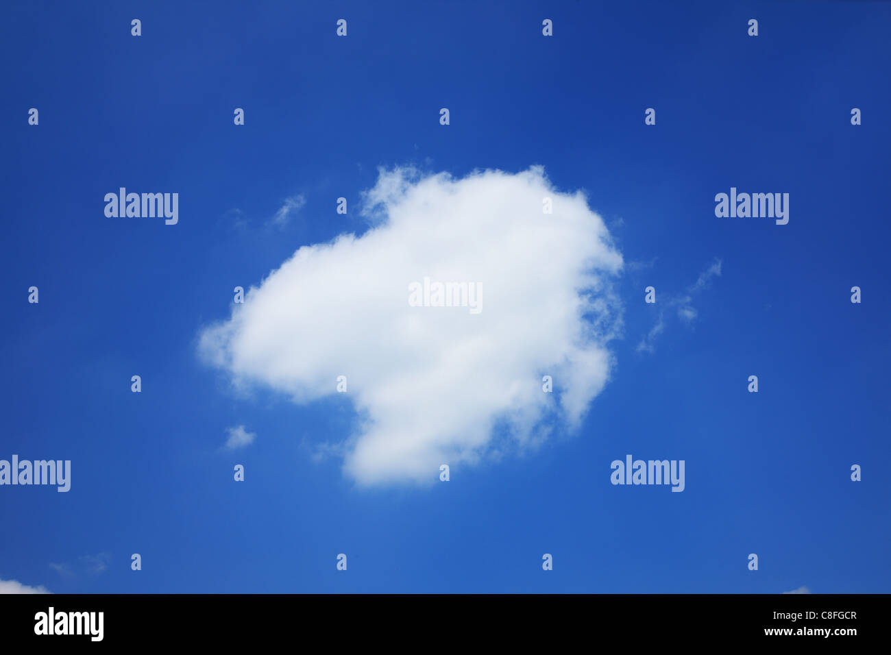 Nature, Meteorology, Sky, Cloud, Blue, White, Switzerland, Baselland, Outdoor, No People, Horizontal Stock Photo