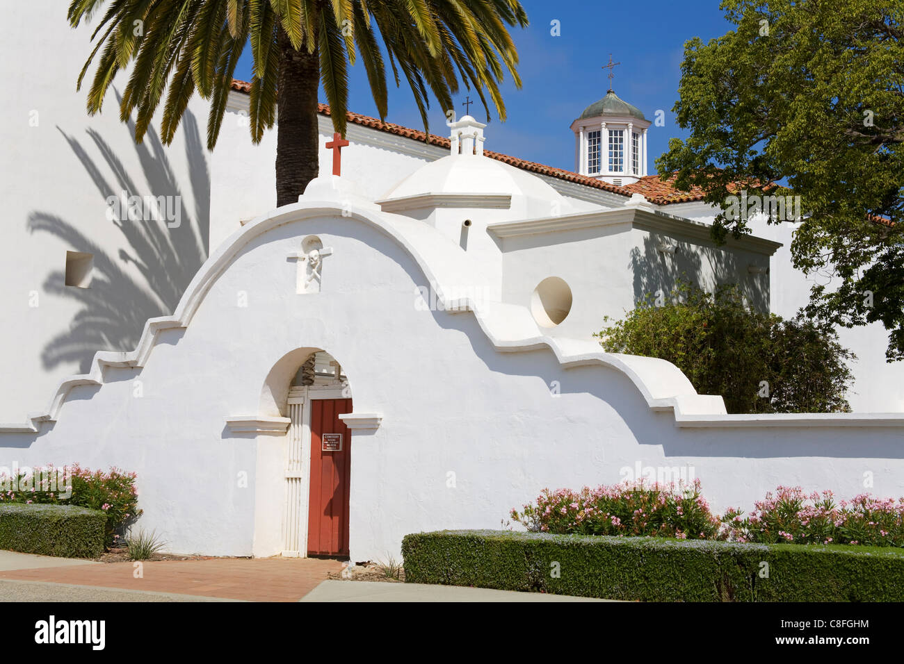 San Luis Rey Mission, Oceanside, California, United States of America Stock Photo