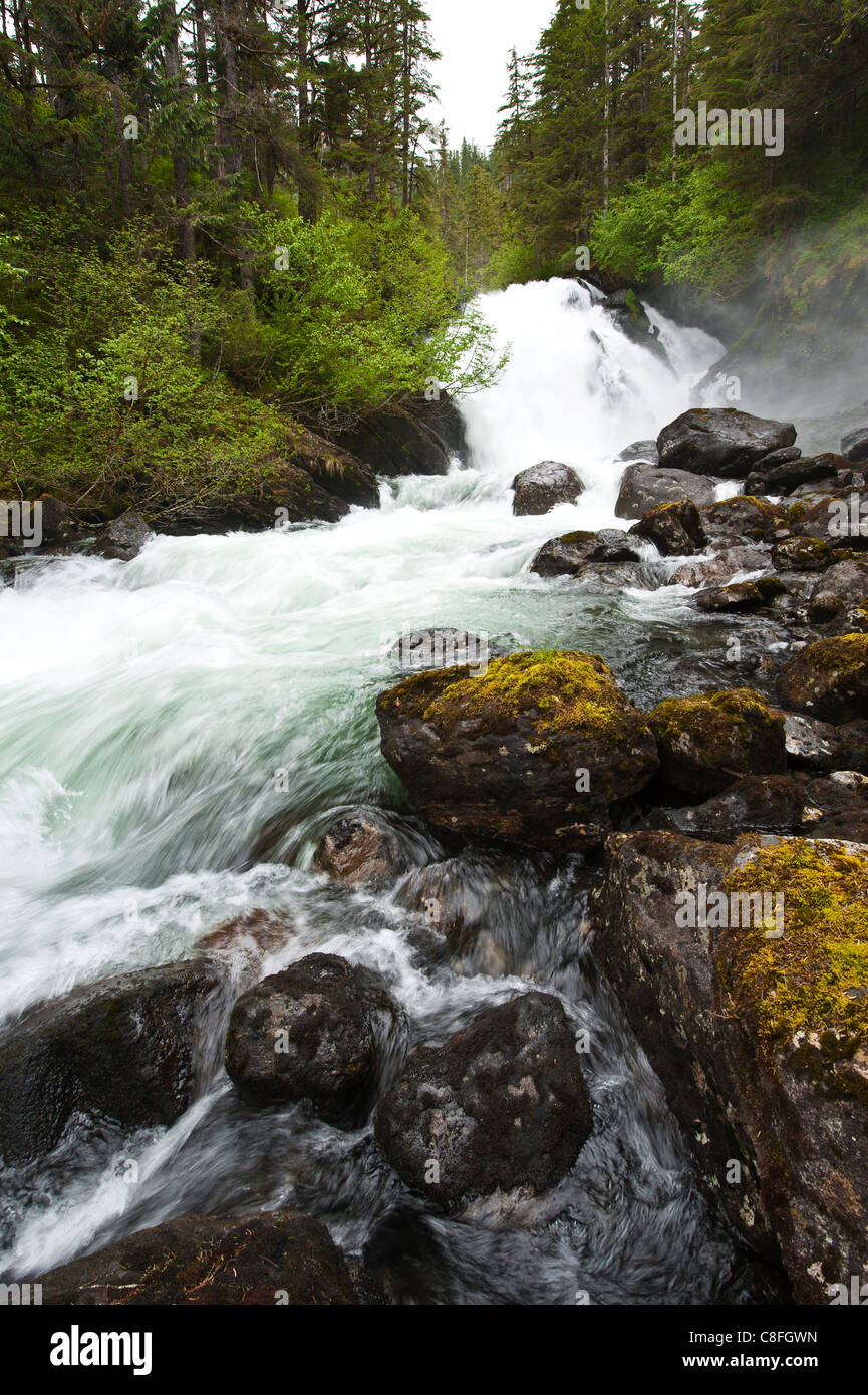 Cascade Creek, Thomas Bay region of Southeast Alaska, Alaska, United States of America Stock Photo