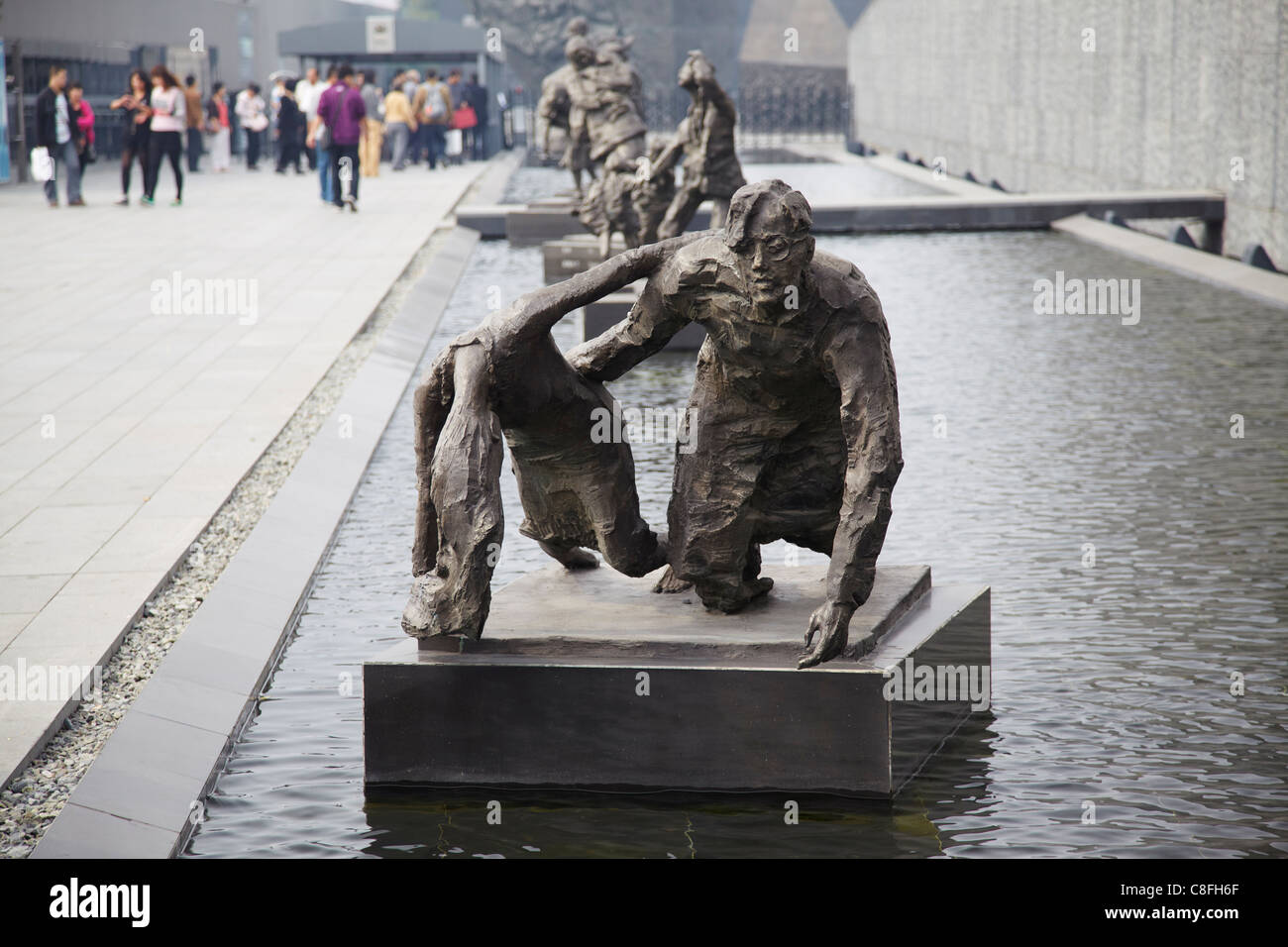 Statues at Memorial to the Nanjing Massacre, Nanjing, Jiangsu, China Stock Photo