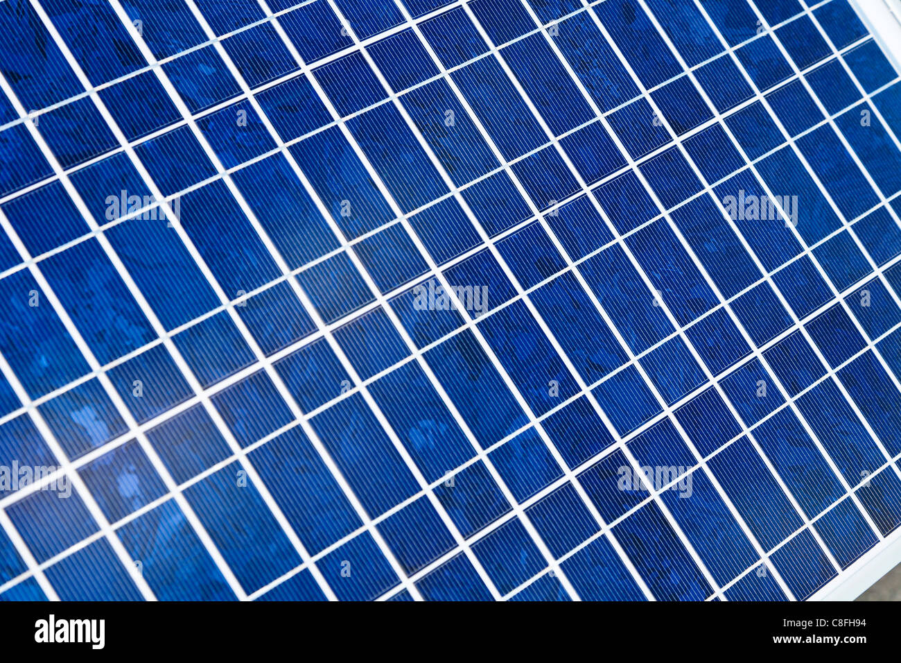 Close-up of solar panel used to power electric generator. Stock Photo