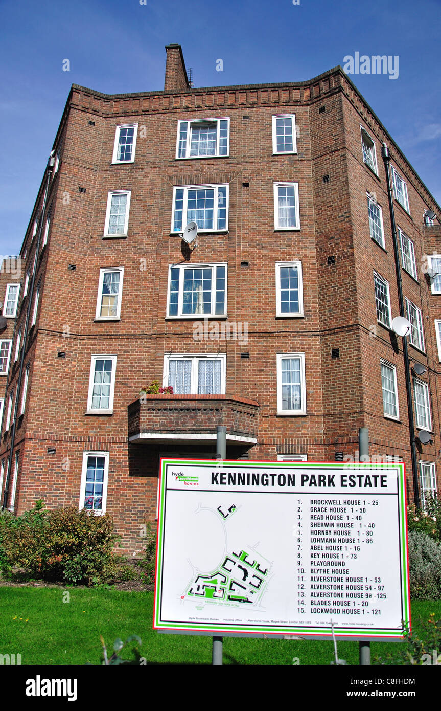 Council housing, Kennington Park Estate, London Borough of Lambeth
