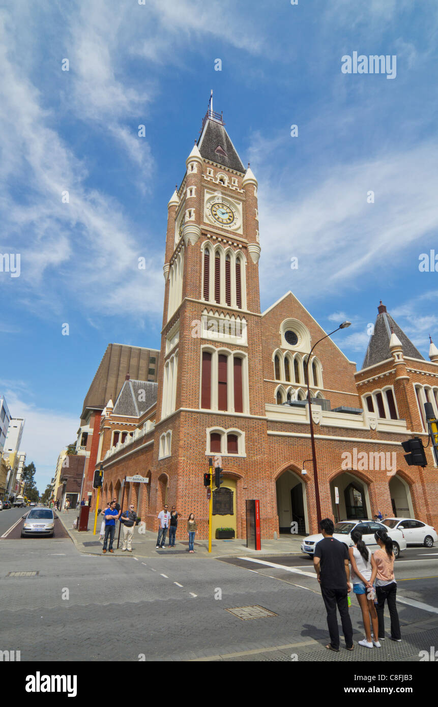 Perth Town Hall now used as an events venue, at the corner of Hay St and Barrack St , Perth, Western Australia Stock Photo